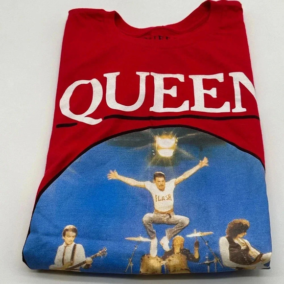 Queen Band T Shirt Official Merch Another One Bites the Dust Men Red Small - Picture 4 of 6